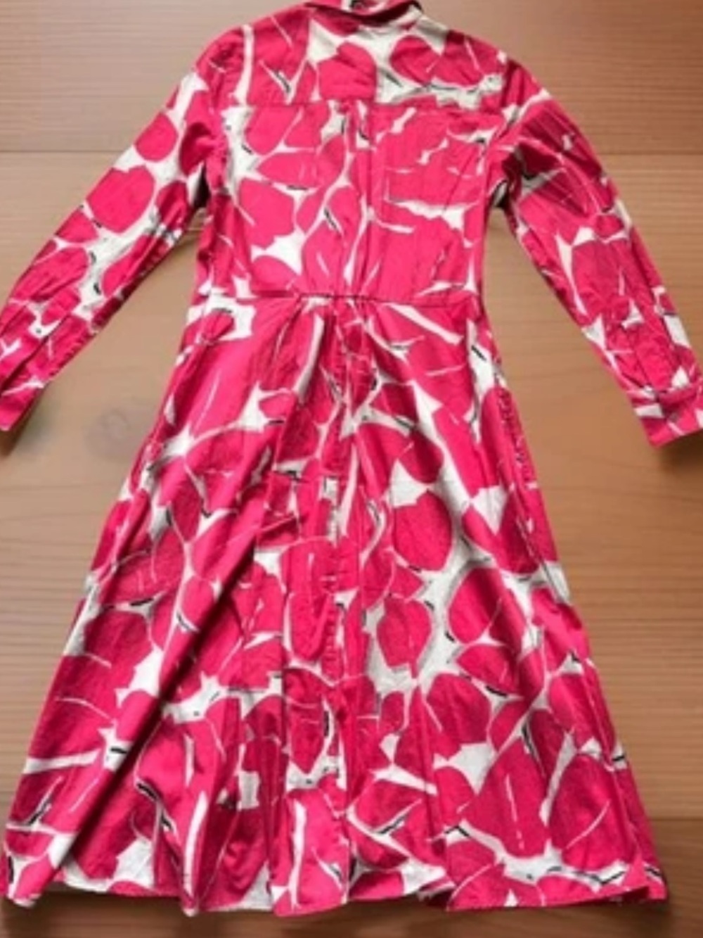NIC + ZOE Dress Small Red Bold Petals Jessie Stretch Cotton SPRING Shirtdress - Picture 12 of 16